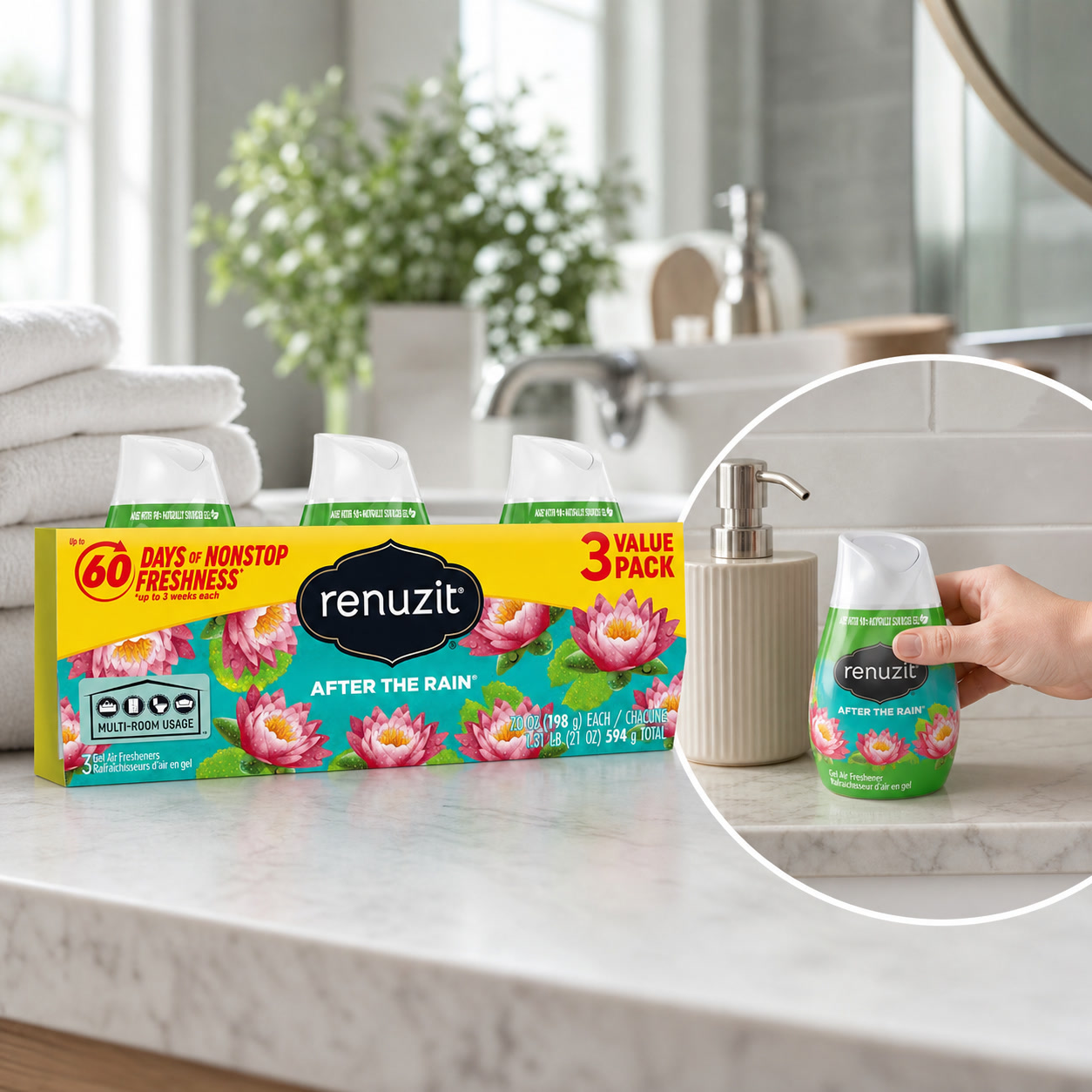Gel Air Freshener - 3ct Fresh Scent Gel Air Freshener