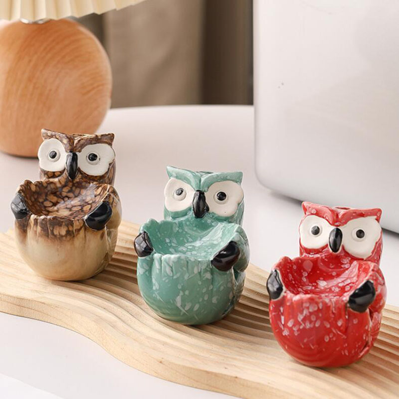 Home Fragrance Oil Burner - Ceramic Hollow Owl Aromatherapy Burner Essential