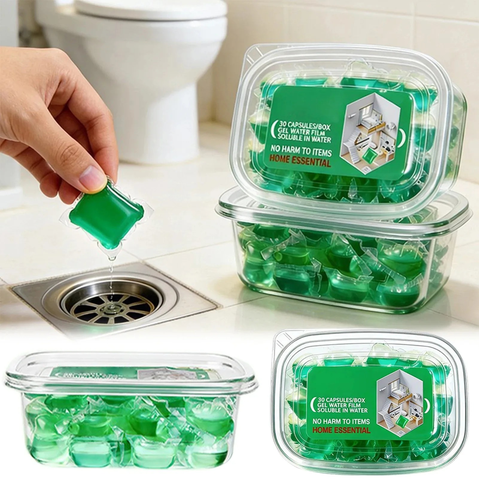 30PCS Odor Removal Sewer Clean - Gel Air Freshener ulasan dan harga