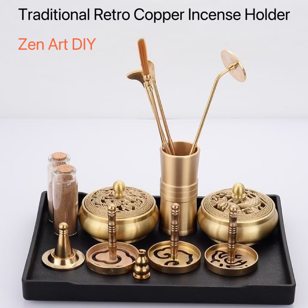 Pure Copper Incense Holder Set - Xmas Home Fragrance ulasan dan harga