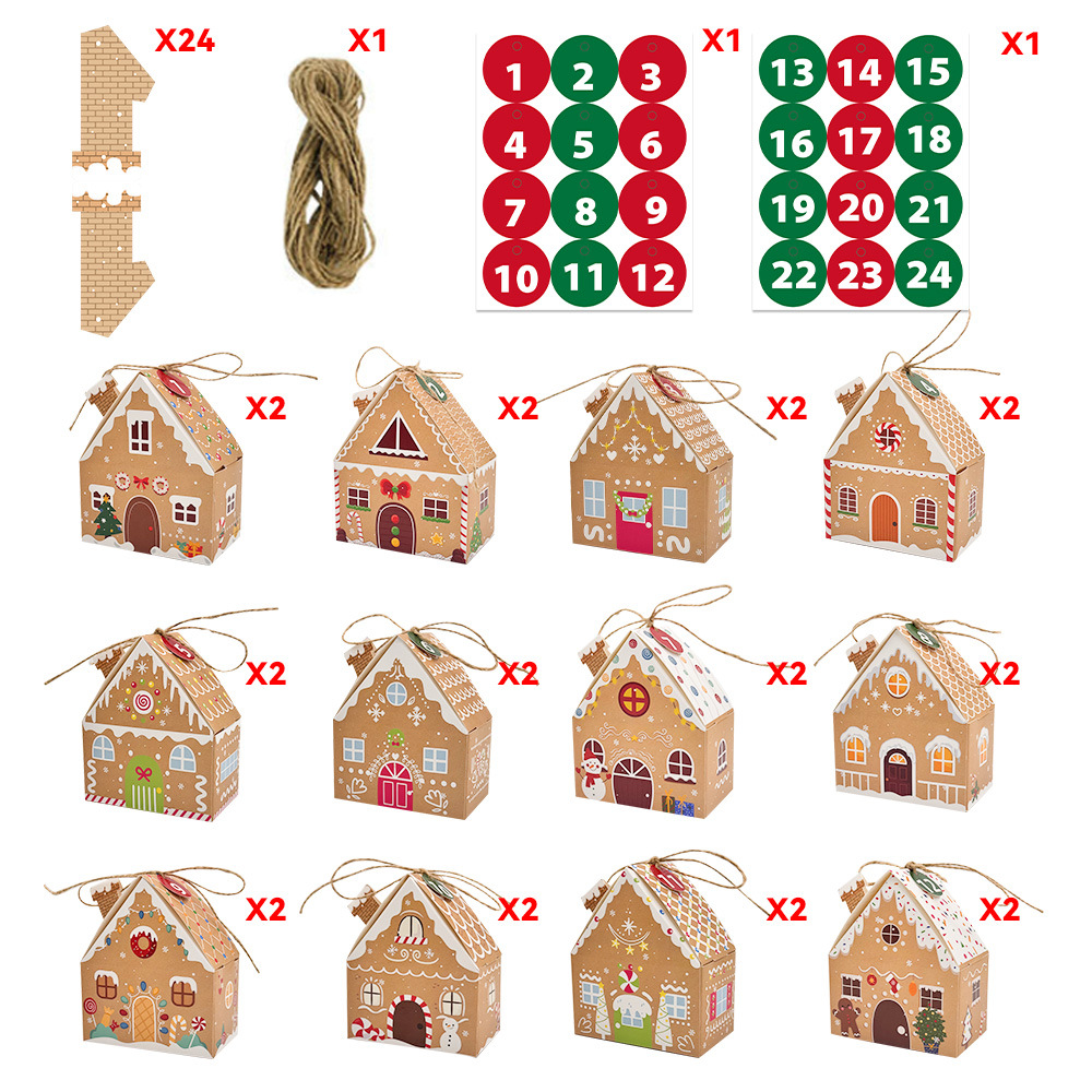 24Pcs Christmas Gingerbread Tr - Home Fragrance Gingerbread ulasan dan harga