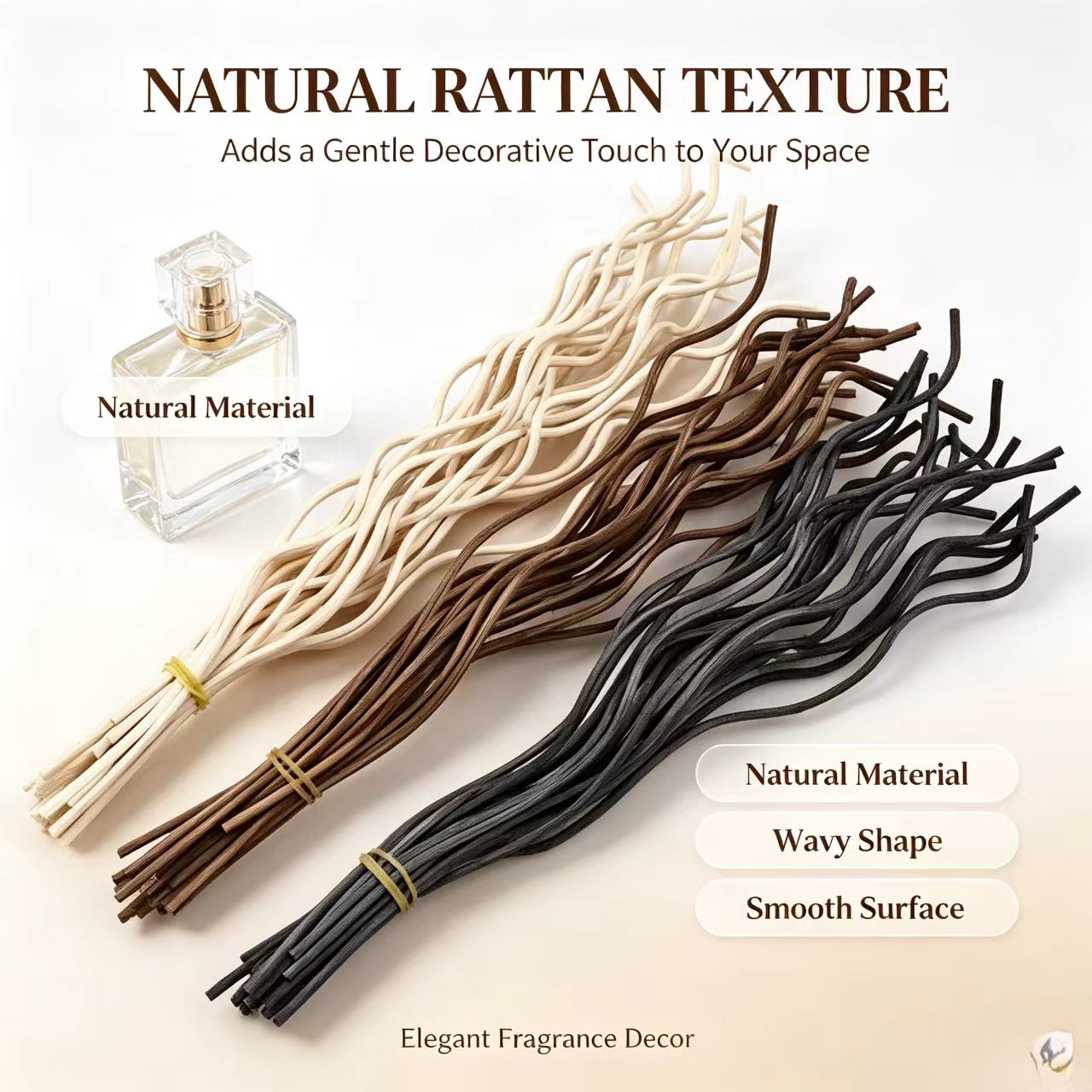 20Pcs Long Wavy Rattan Reed Di - Home Fragrance Diffuser Sticks ulasan dan harga