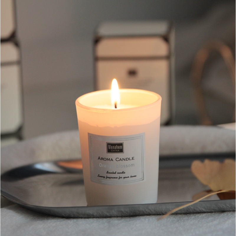3-Color Glass Jar Scented Cand - Home Fragrance Options ulasan dan harga