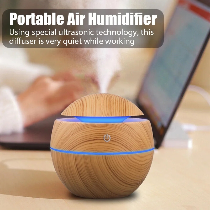 Home Wood Grain Air Humidifier - Home Fragrance Mist ulasan dan harga