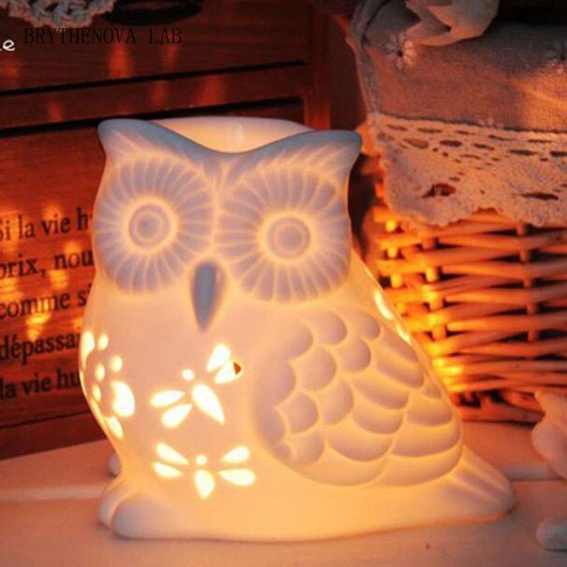 Porcelain Hollow Owl Aromather - Home Fragrance Oil Burner ulasan dan harga