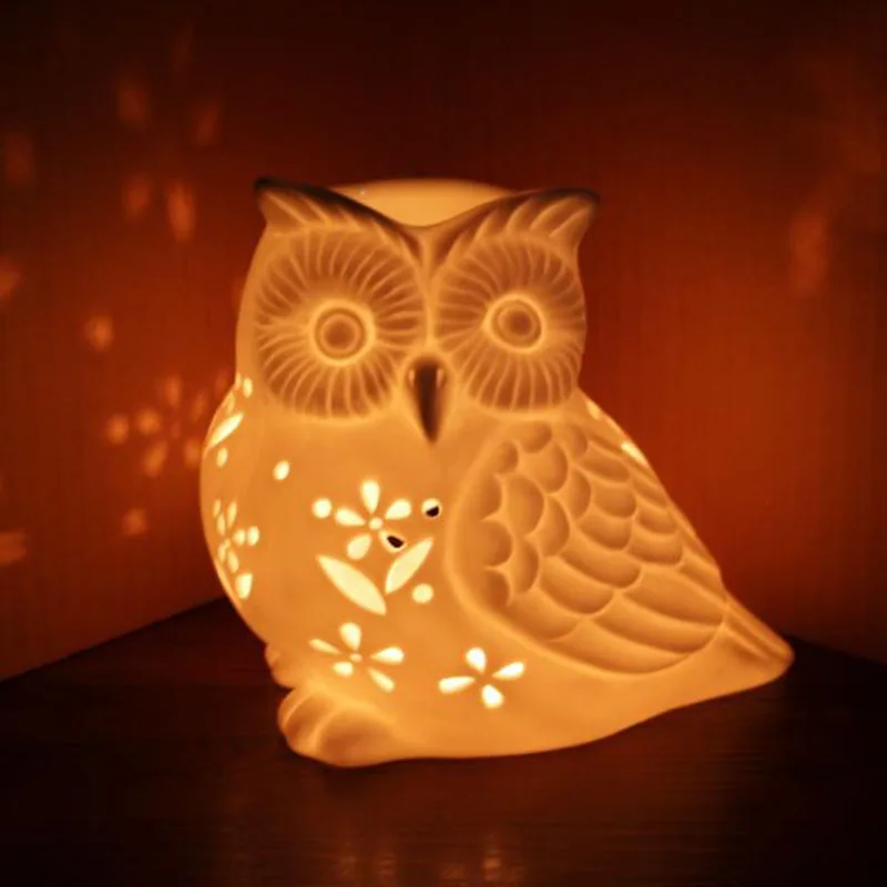 Porcelain Hollow Owl Aromather - Home Fragrance Oil Burner ulasan dan harga