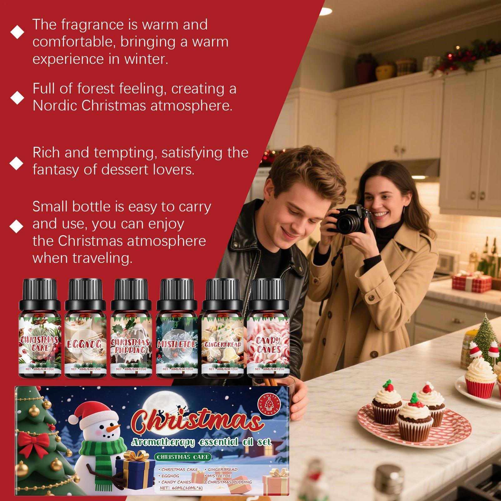 6 Pcs Christmas Fragrance Oils - Xmas Home Fragrance ulasan dan harga