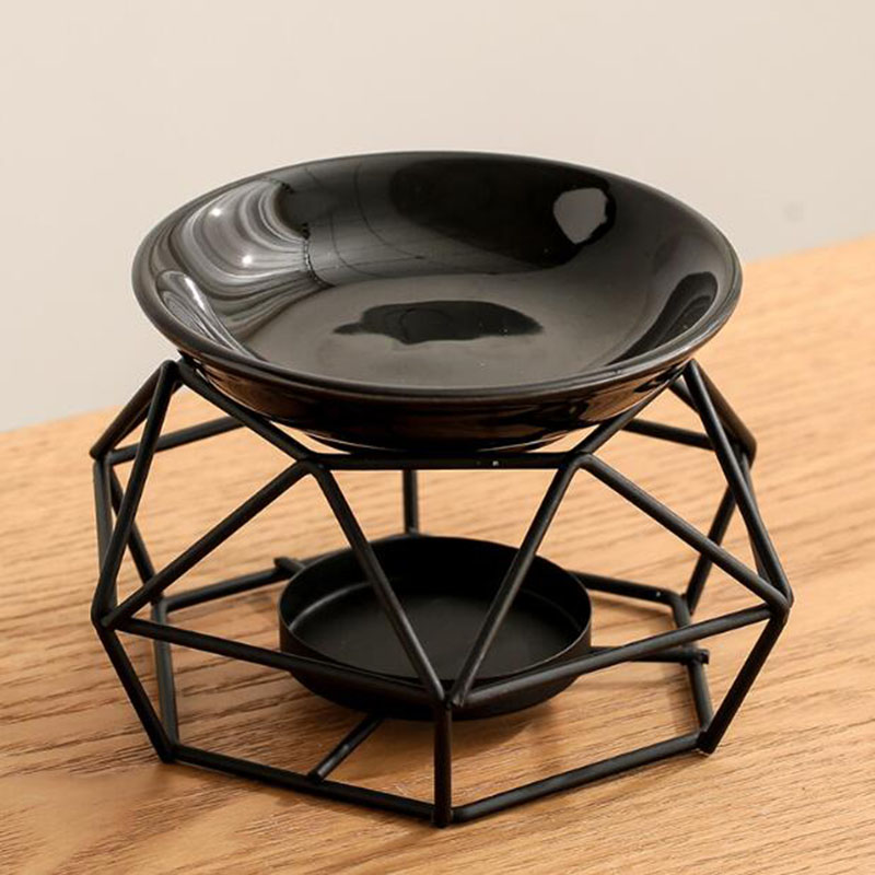Ceramic Bowl Iron Rack Black C - Home Fragrance Oil Burner ulasan dan harga