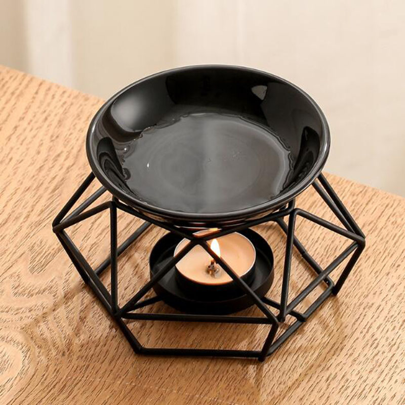 Ceramic Bowl Iron Rack Black C - Home Fragrance Oil Burner ulasan dan harga