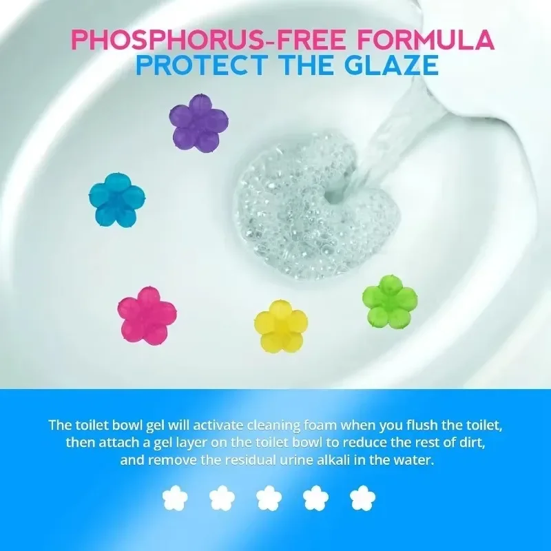 1/20pcs Flower Toilet Cleaner  - Gel Air Freshener ulasan dan harga