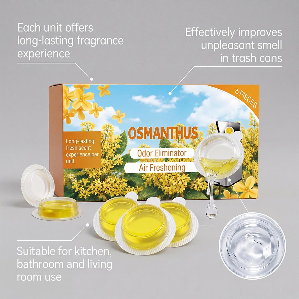 6Packs Trash Can Deodorizer La - Gel Air Freshener ulasan dan harga